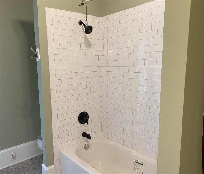 finished tiled shower